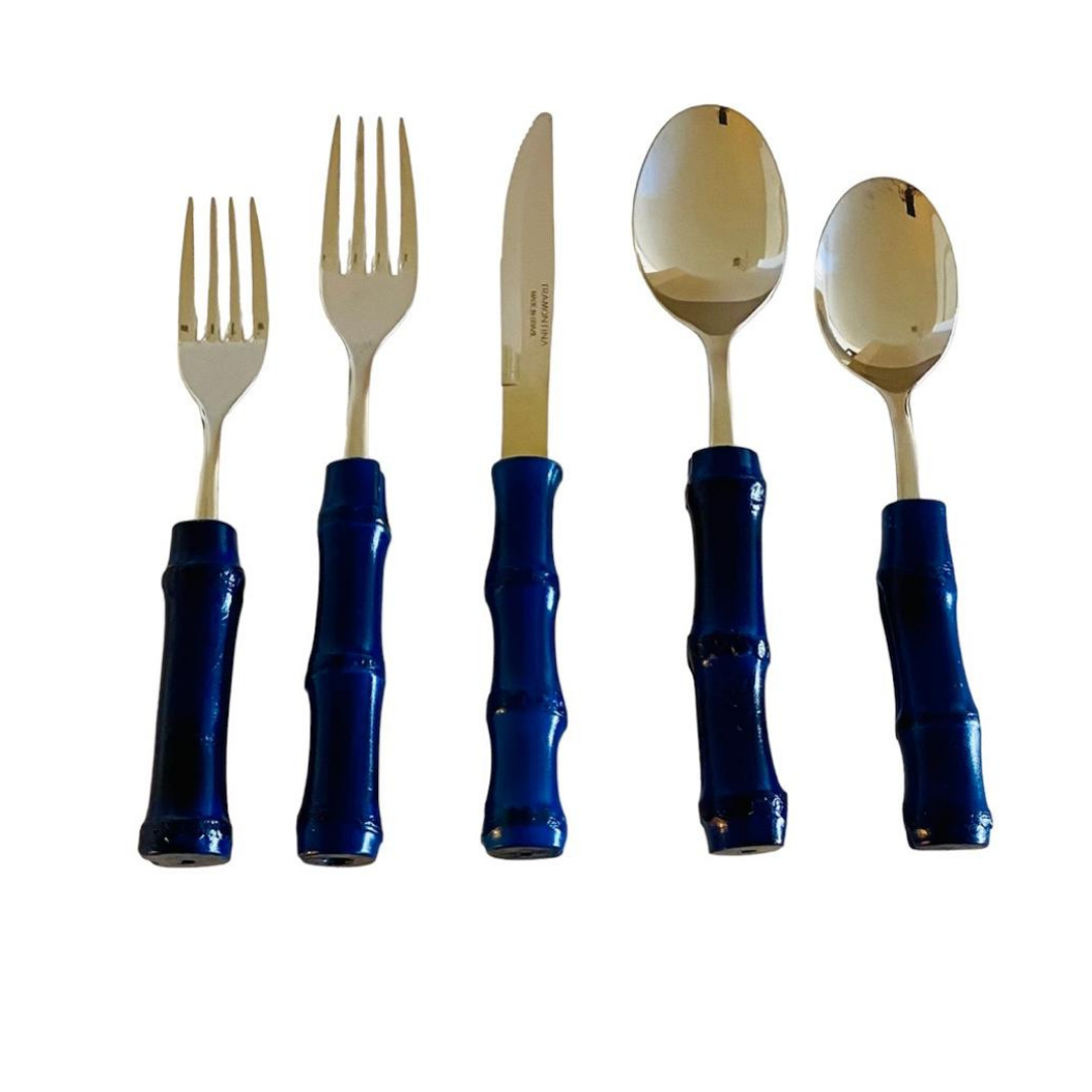 Blue Bamboo Flatware