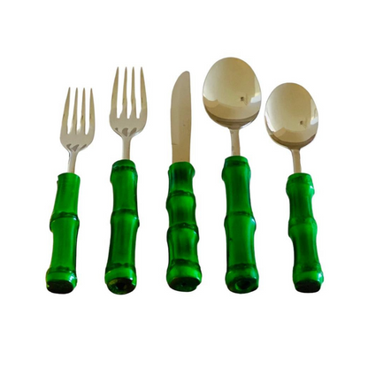 Green Bamboo Flatware