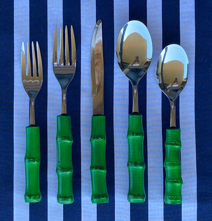 Green Bamboo Flatware