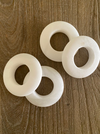 Alabaster Napkin Rings Set of 4