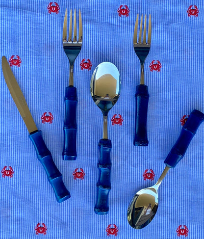 Blue Bamboo Flatware